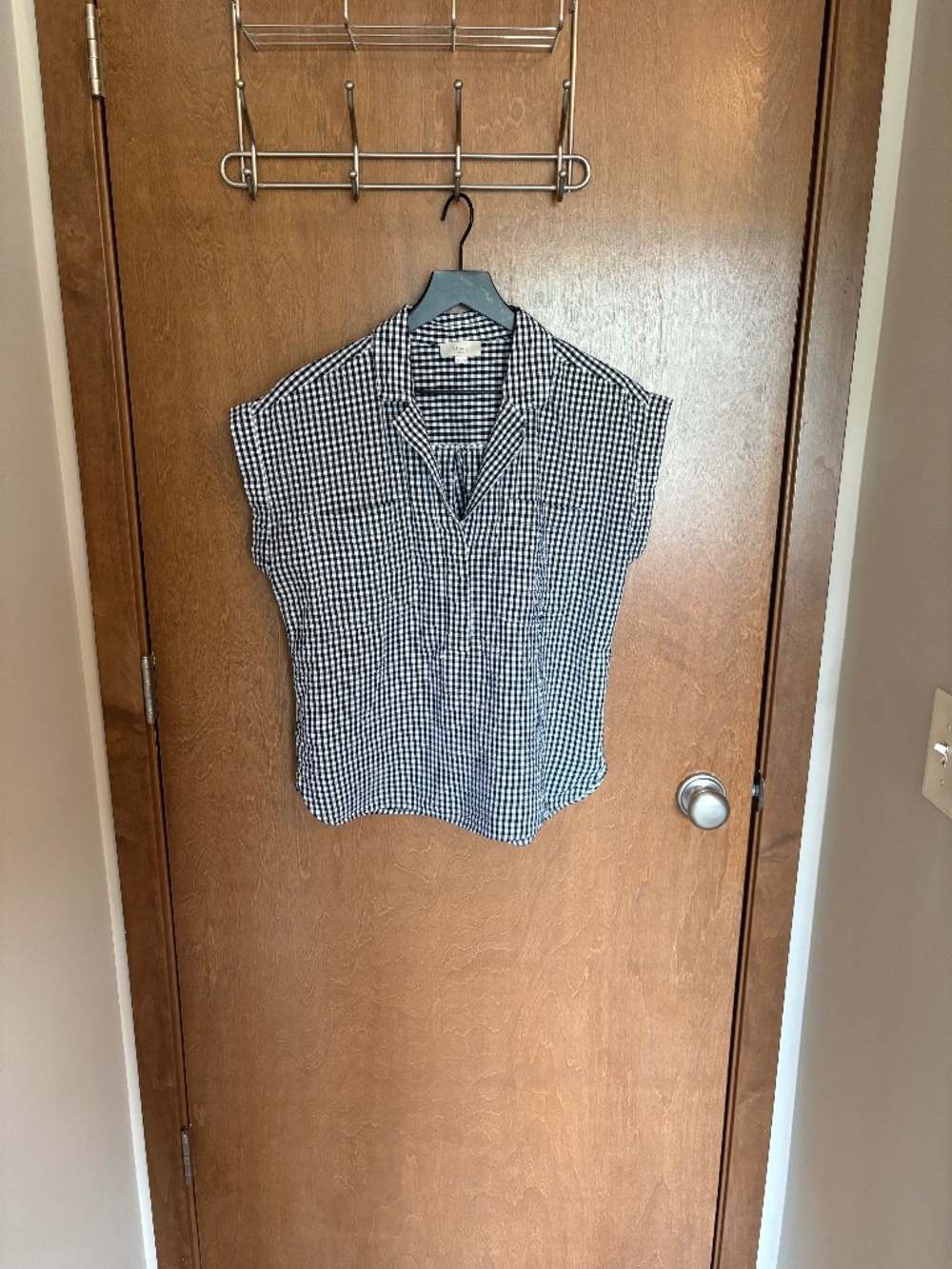LOFT checkered top